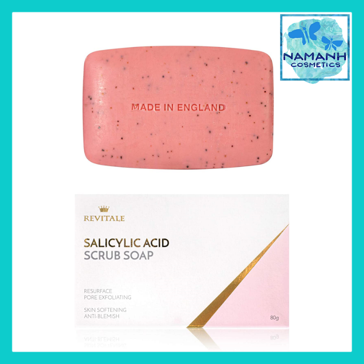 Xà bông cục tẩy da chết cho da mụn, làm mềm da Revitale Salicylic Acid Scrub Soap, Pore Exfoliating, Softening Skin, Anti-Blemish 80g