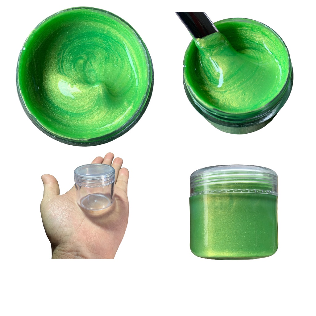 30g sơn acrylic nhũ xanh lá tươi óng ánh nhũ vàng