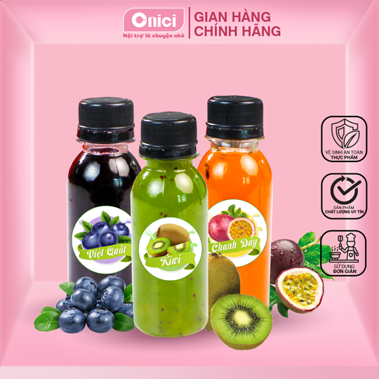 Combo 3 chai sốt Chanh Dây, Việt Quất, Kiwi dùng chung Panna Cotta - giao vị ngẫu nhiên
