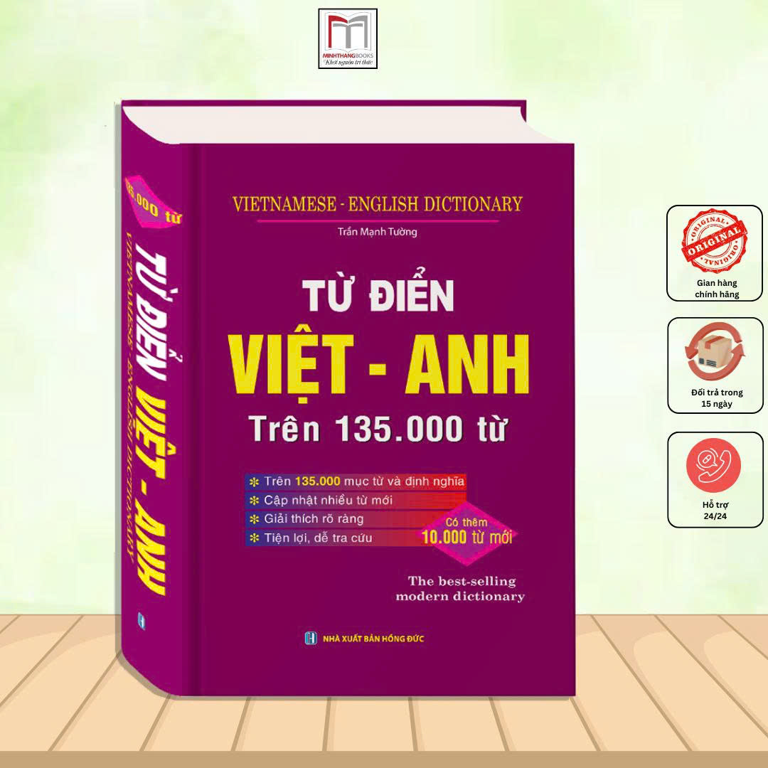 Sách - Từ điển Việt - Anh trên 135.000 từ (bìa cứng) - Vietnamese - English