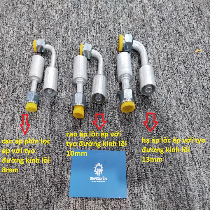 COMBO10 chiếc co nhôm, cút nhôm kết nối hệ thống tyo điều hòa ĐẦU R12