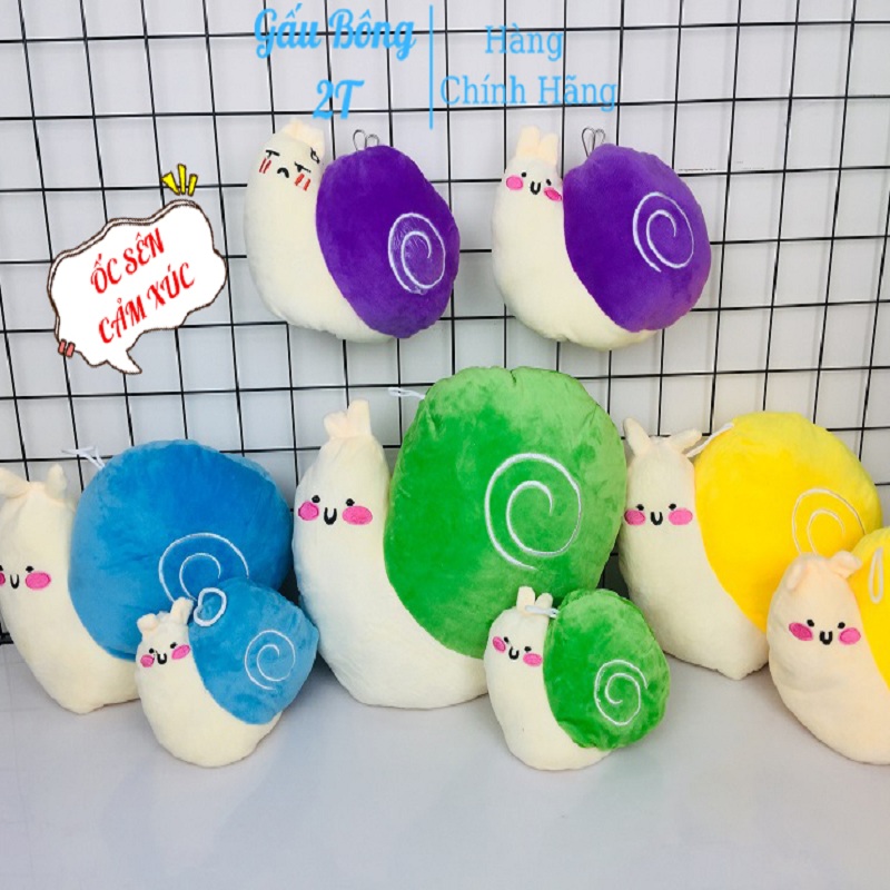 Gấu bông cute gấu bông gối ôm thú nhồi bông ốc sên cảm xúc 2 mặt siêu dễ thương vài nhung mềm mịn lót bông gòn cao cấp
