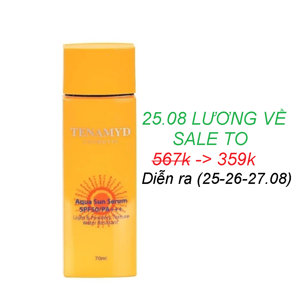 [25.08 LƯƠNG VỀ SALE TO Date 3 2029] Tinh Chất Chống Nắng Dạng Nước TENAMYD Aqua Sun Serum SPF50