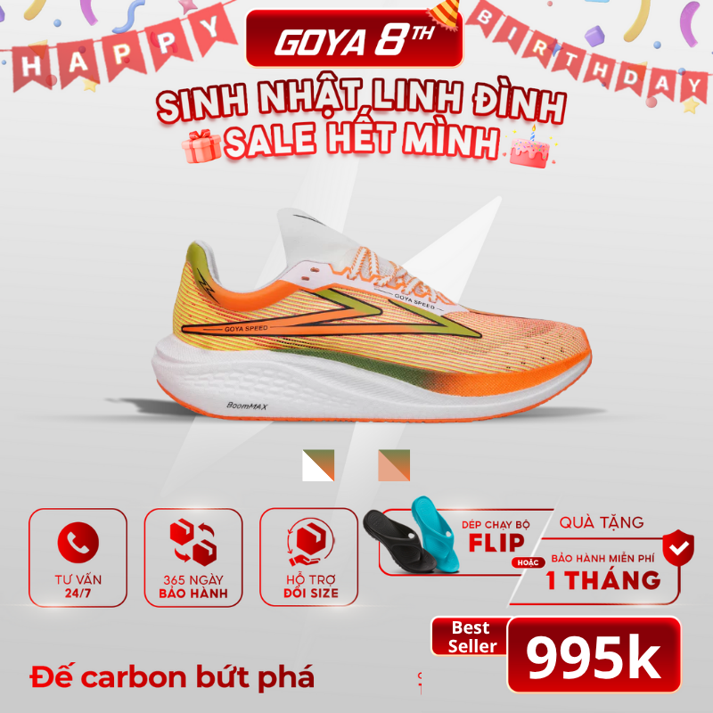 [Tặng Dép GF23] Giày thể thao chạy bộ nam nữ Goya Speed năm 2025 - bứt tốc mạnh mẽ