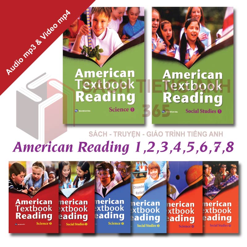 American TextBook Reading - Science Social Studies - tặng mp3 + mp4