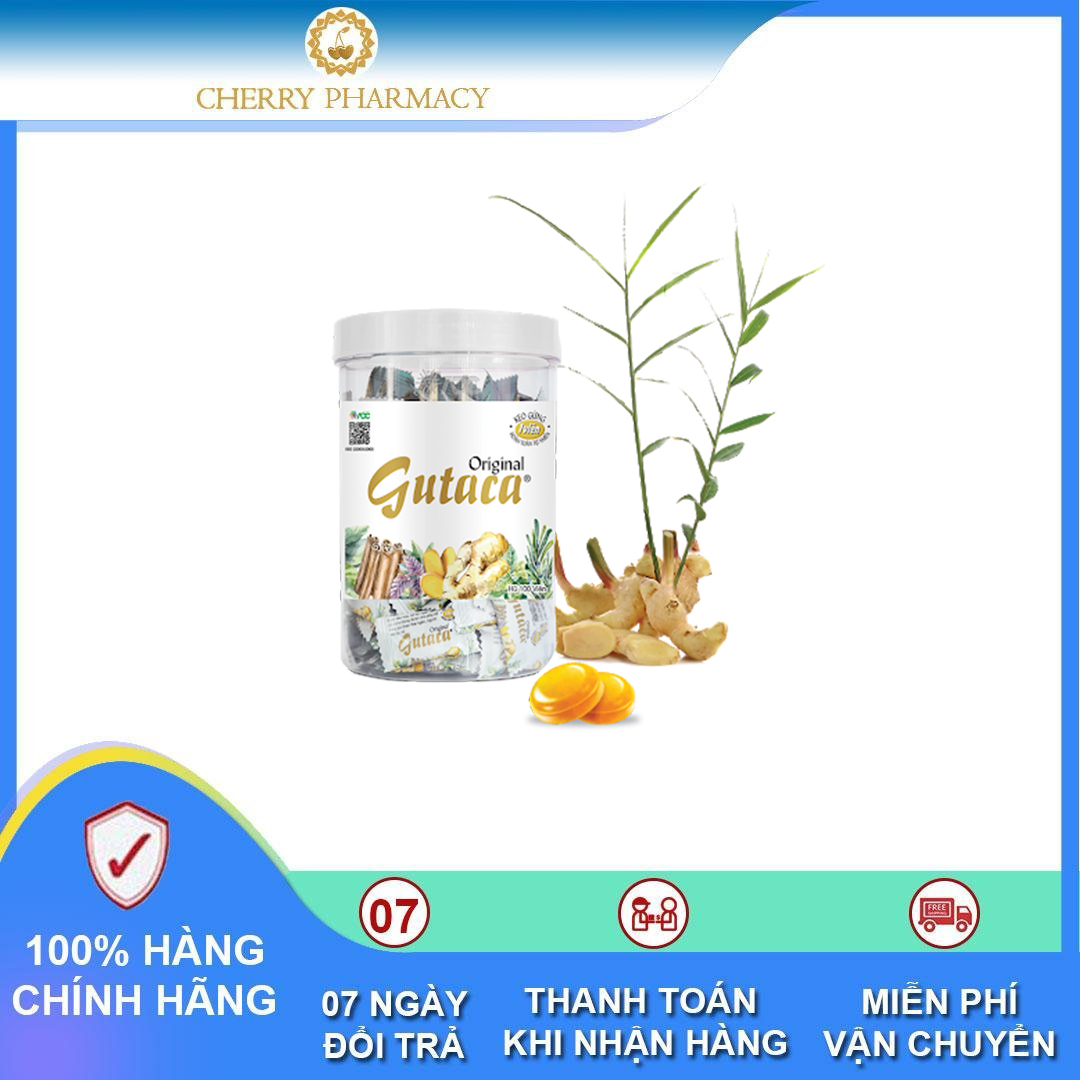Cherry pharmacy: kẹo gừng gutaca original lọ 100 viên