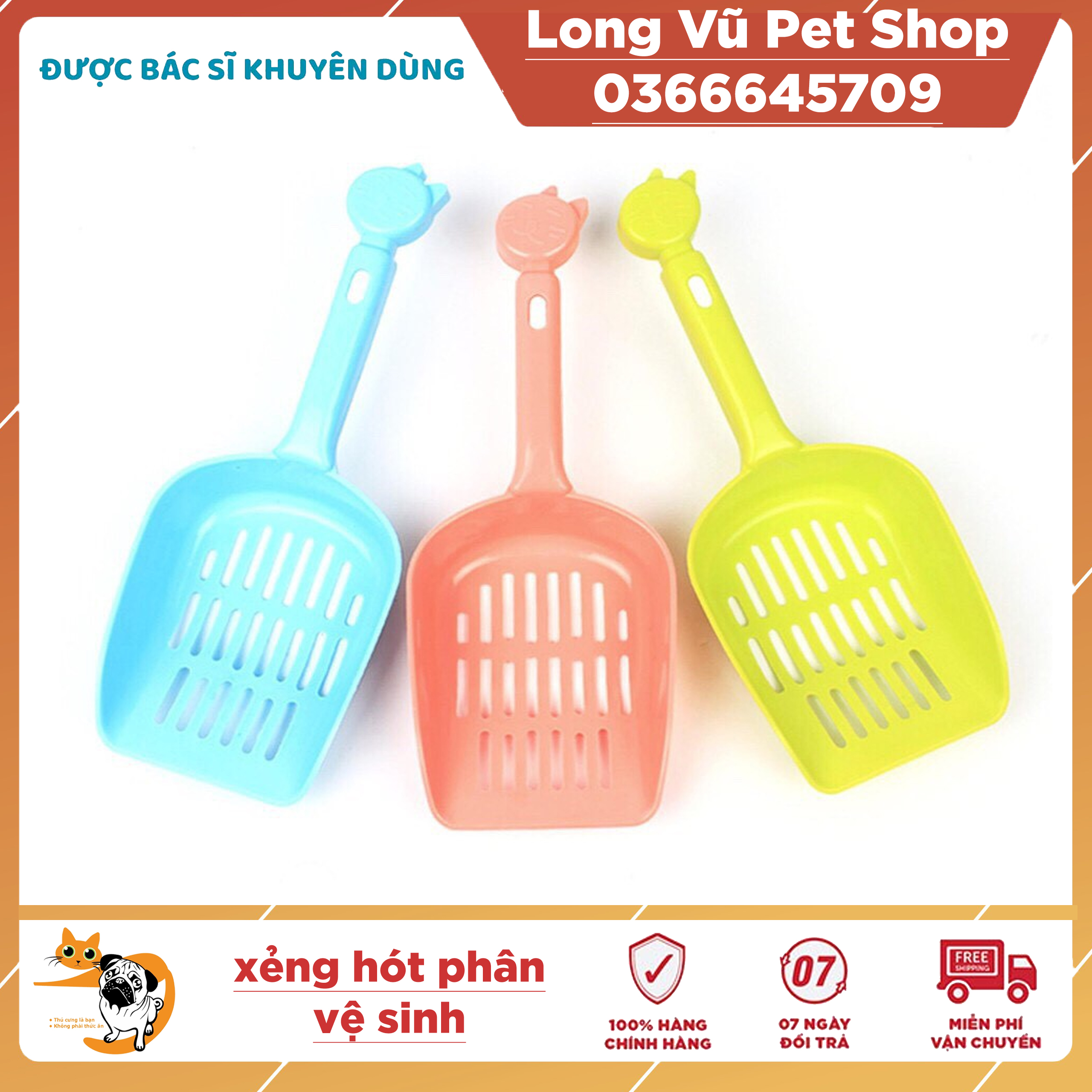 Xẻng Xúc Cát Vệ Sinh Cho Thú Cưng Chó Mèo - Phụ Kiện Cho Thú Cưng