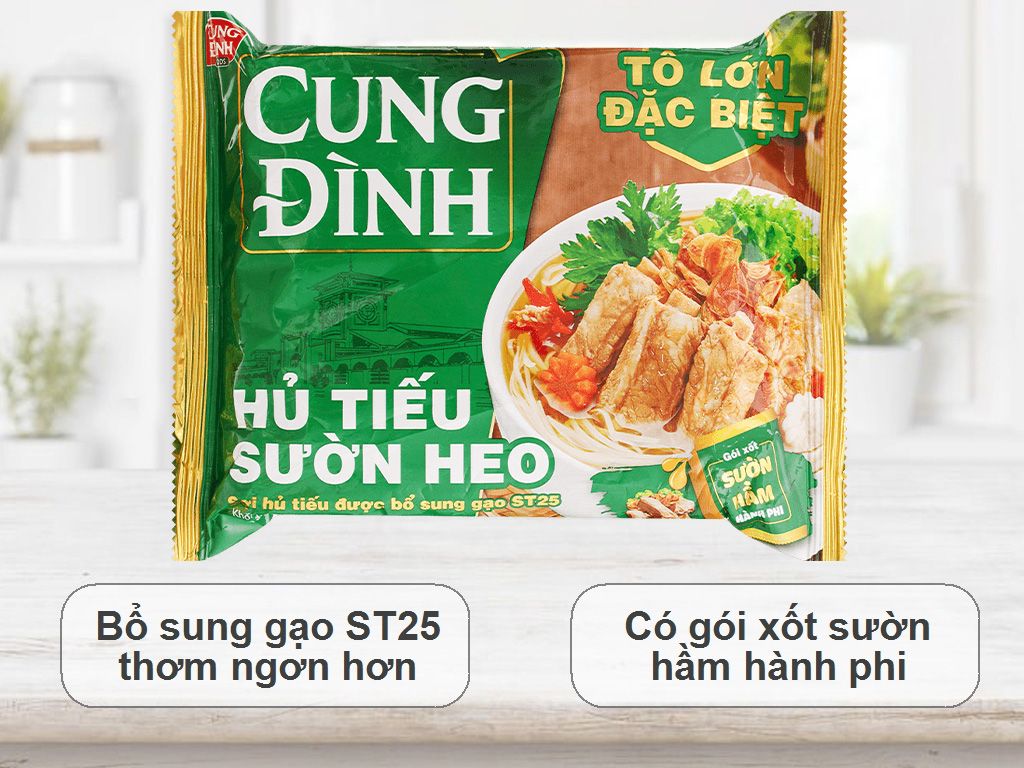 COMBO 5 GÓI Hủ tiếu sườn heo Cung Đình gói 84g