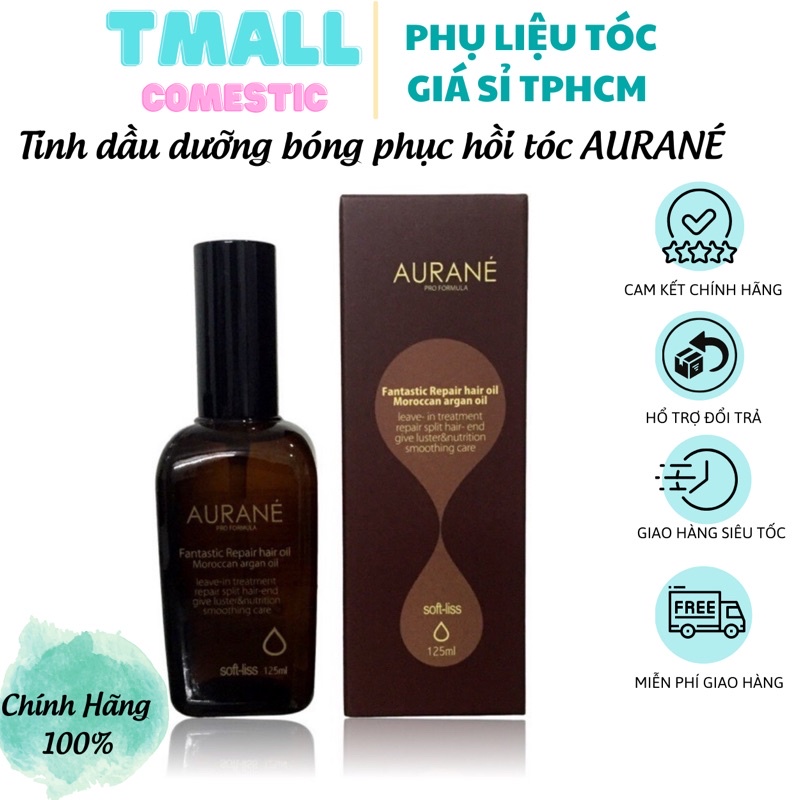 Tinh dầu serum dưỡng bóng phục hồi tóc Aurane Soft liss 125ml phục hồi tóc khô xơ hư tổn giữ màu bóng mượt..