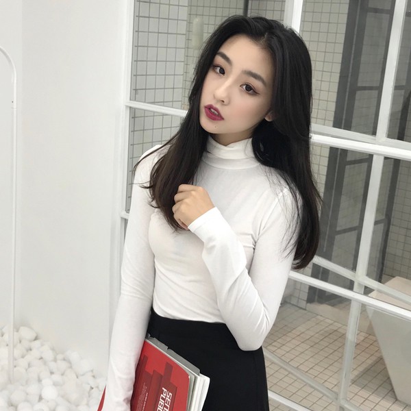Áo thun cổ lọ dài tay