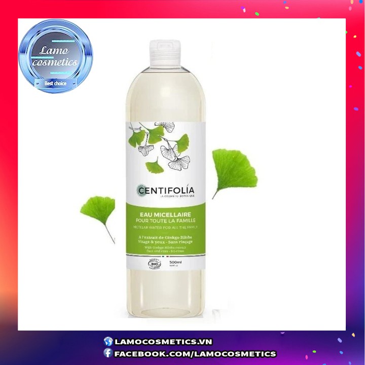 Nước Tẩy Trang Rau Má Centifolia Eau Micellaire 500ml chính hãng Pháp