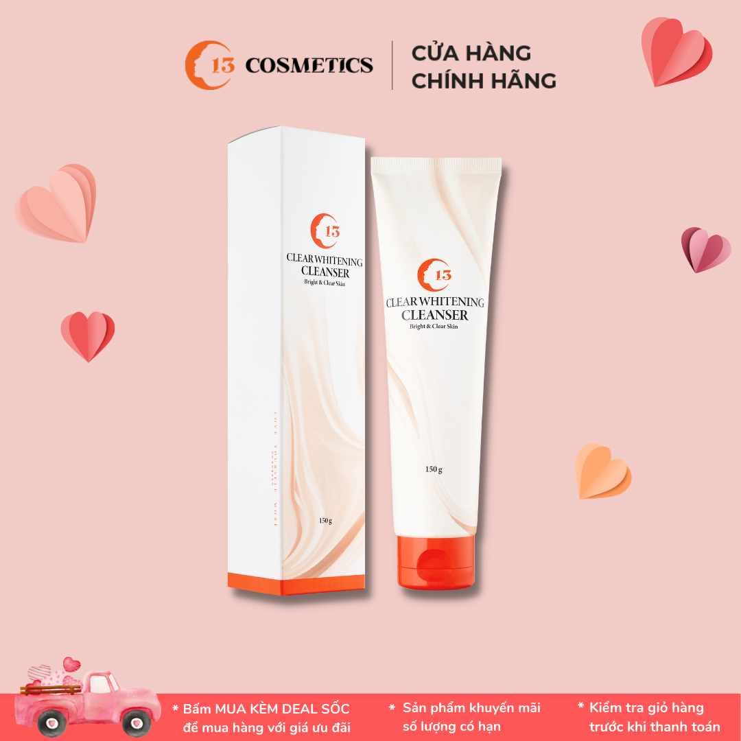 Sữa Rửa Mặt Sạch Sâu Giảm Nhờn C13 Cosmetics Tân Phú Clear Whitening