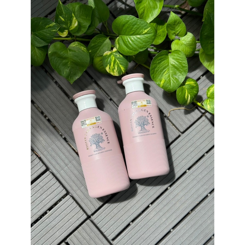Cặp dầu gội xả Biotin Collagen Voudioty Pink 500ML Giảm Gãy Rụng, Phục Hồi Tóc Hư Tổn, Khô Xơ 🎯️🎯️🎯HÀNG CHÍNH HÃNG