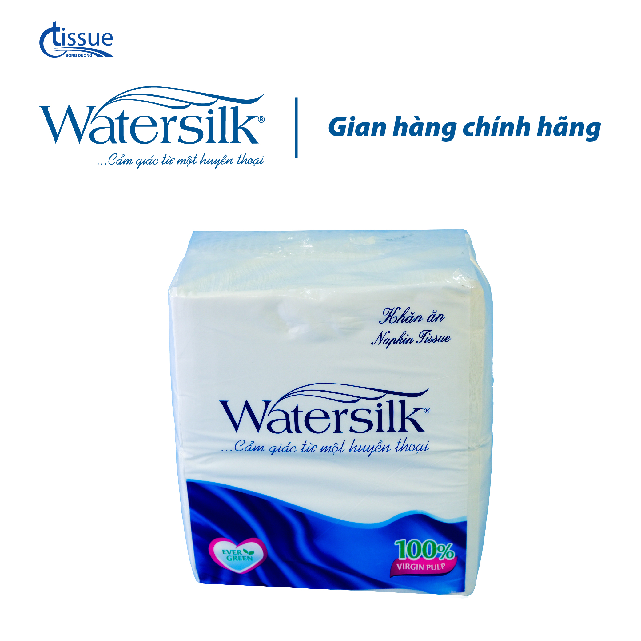Khăn ăn đóng cân watersilk 240*240mm, giấy ăn đóng cân 1kg