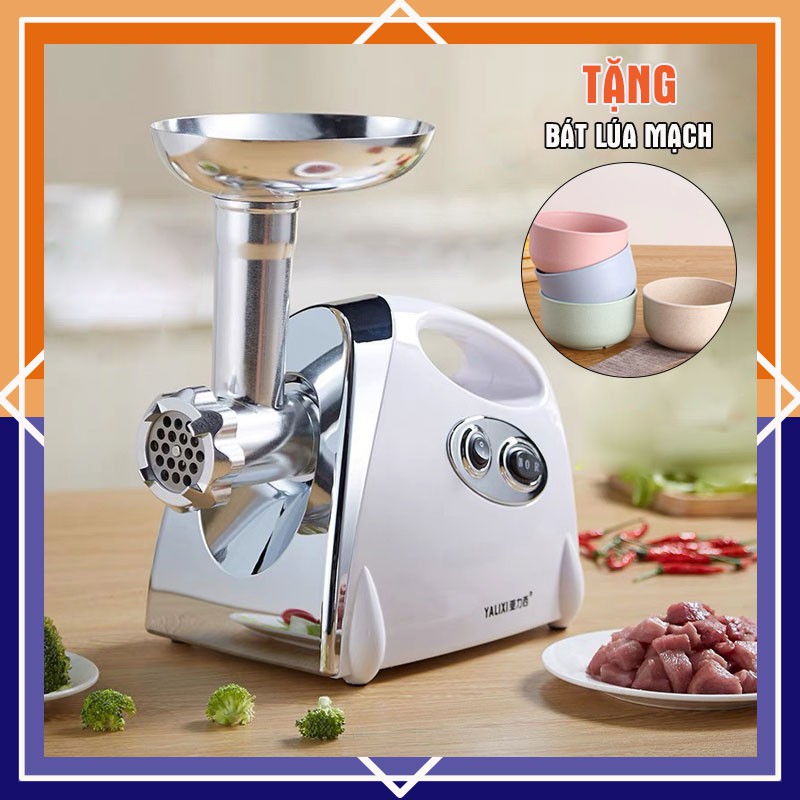 Máy làm xúc xích, giò, chả- Xay thịt tự động đa chức năng, có thể cắt thái rau củ quả- Dễ dàng tháo rời vệ sinh!