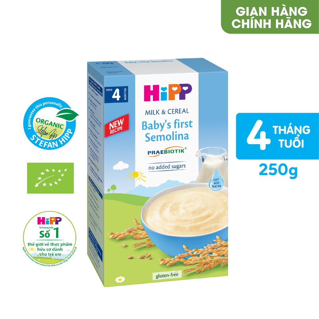 Bột ăn dặm dinh dưỡng Sữa - Ăn dặm khởi đầu HiPP Organic 250g
