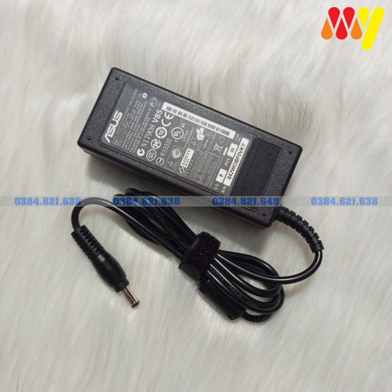 Sạc laptop asus x44h, k43e, k42, k53e, x401a kích thước chân sạc thường to 5.5mm*2.5mm