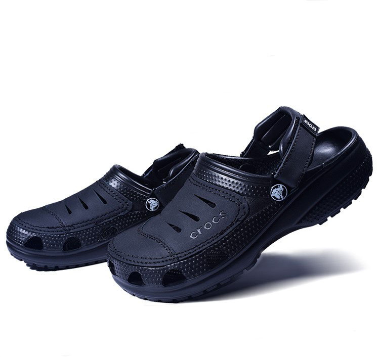  Giày sục crocs chuẩn xịn chống hôi chân nhựa tế bào êm mềm đúc liền khối siêu bền đi mưa lội nước đi biển Yukon Sport Clog màu đen cho nam 
