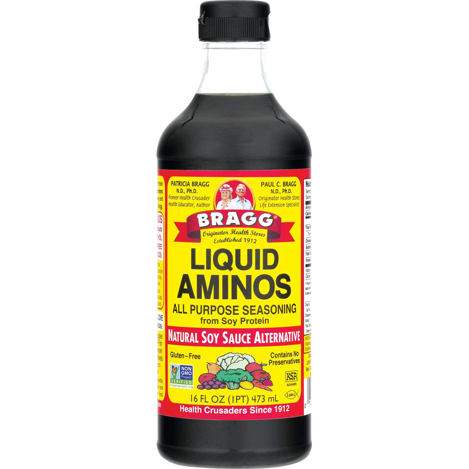 Gia Vị Đa Năng Liquid Aminos All Purpose Seasoning, Thay Nước Tương, Bragg, Chai 473 mL 16 (Fl. Oz.)