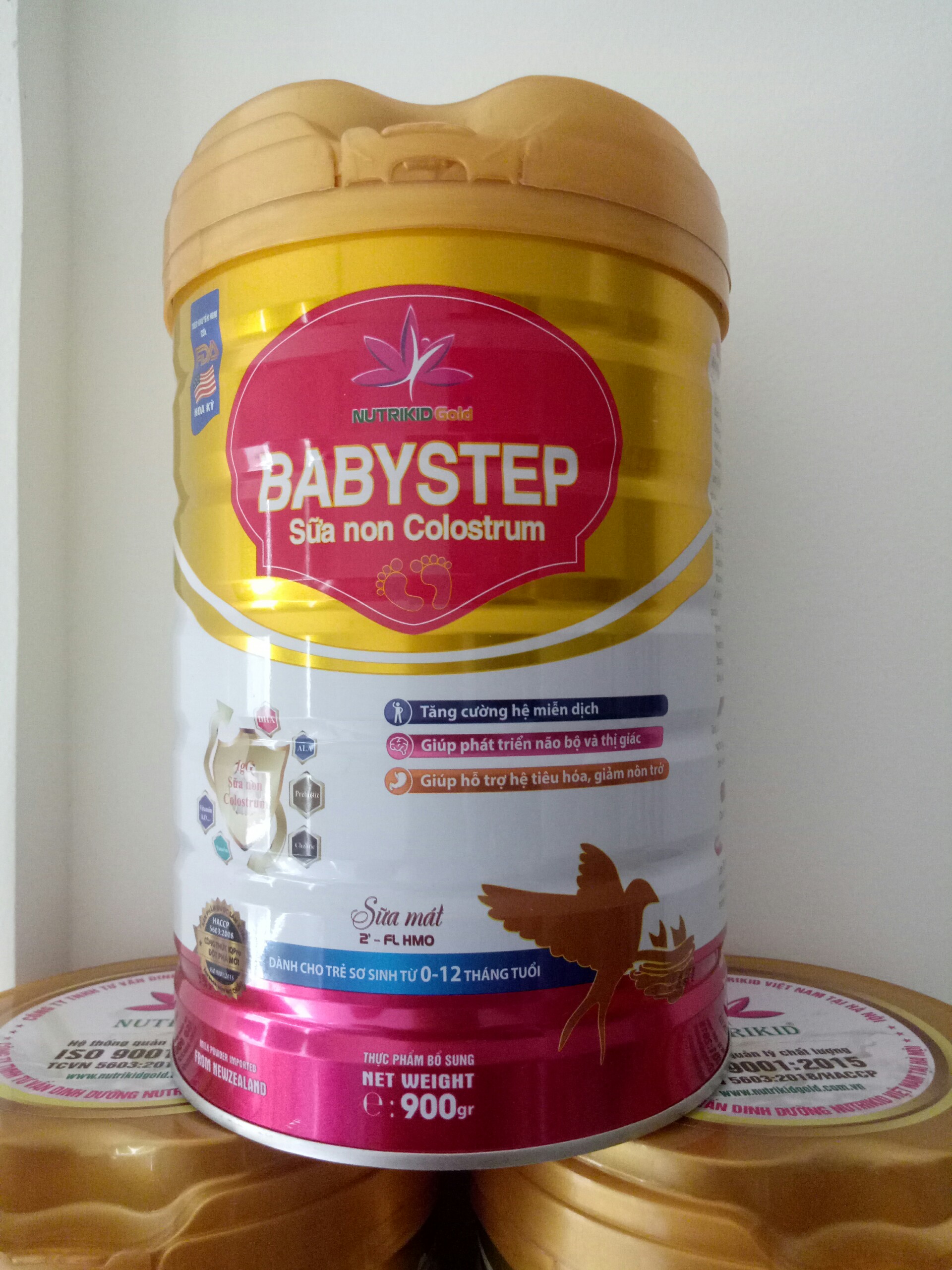 Sữa cho bé 0-12 tháng tuổi Nutrikidgold Babystep hộp 900gram - Sữa non colostrum Babystep Nutrikidgold 900g