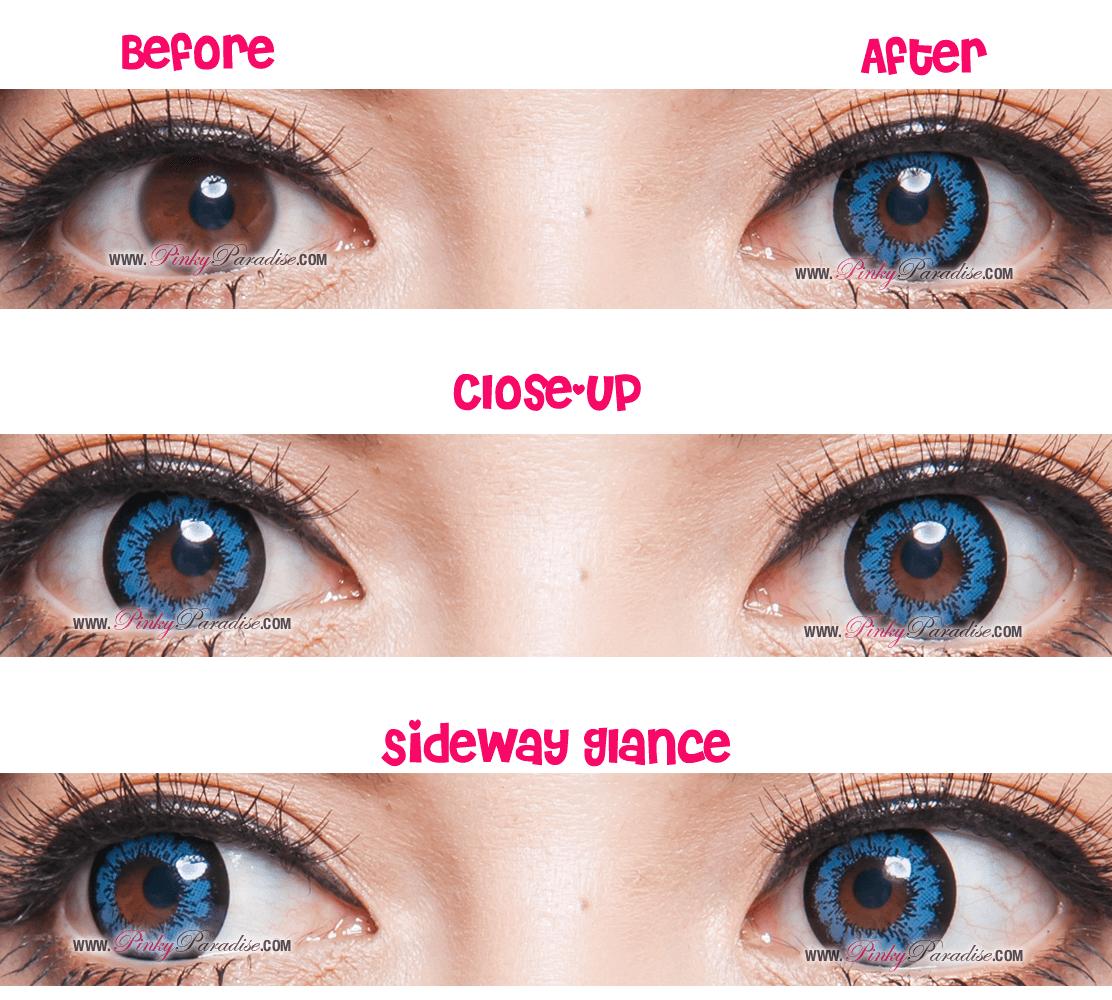 [HCM]Lens - kính áp trồng xanh tây sử dụng 1 năm tặng kèm khây đựng
