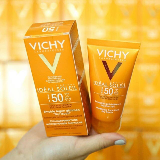 Kem Chống Nắng Vichy Không Gây Bóng Nhờn 50ml - Kem chống nắng hóa học - Kem chống nắng chống lão hóa - Kem chong nang