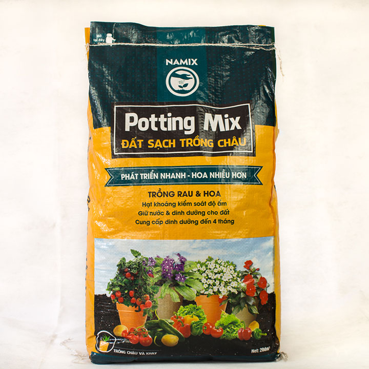 Bao 20Dm3 (~10Kg) - Đất Sạch Hữu Cơ Cao Cấp Namix (Potting Mix) Giàu Dinh Dưỡng Chuyên Dùng Cho Trồng Rau Trồng và Hoa Kiểng Trong Chậu, Khay Divi Store