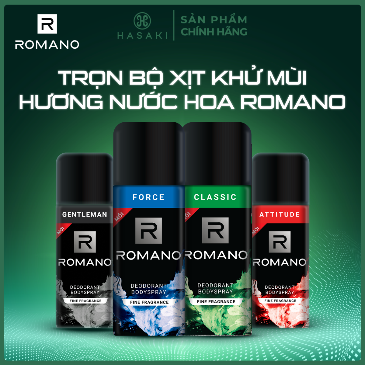 Xịt Khử Mùi Romano Hương Nước Hoa 150ml Hasaki Sản Phẩm Chính Hãng