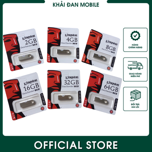 USB Kingston SE9 có dung lượng 2/4/8/16/32/64/128G ,chống sốc, chống nước ,thiết kế vỏ nhôm nhỏ gọn, bảo hành 12 tháng lỗi 1 đổi 1