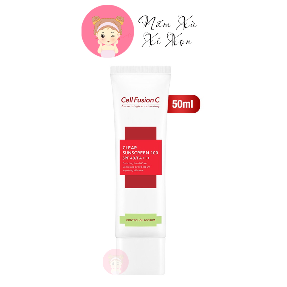 Kem Chống Nắng Cell Fushion C Clear Sunscreen 100 SPF 48+/PA+++ (10ml/50ml) - Dành cho da dầu, mụn