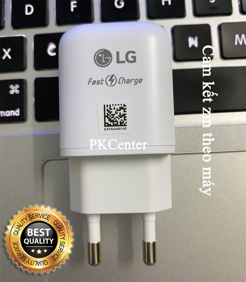 Củ sạc nhanh zin máy LG V30 phiên bản 2020 trắng nhám - Hướng dẫn phân biệt thật giả bởi PKCenter