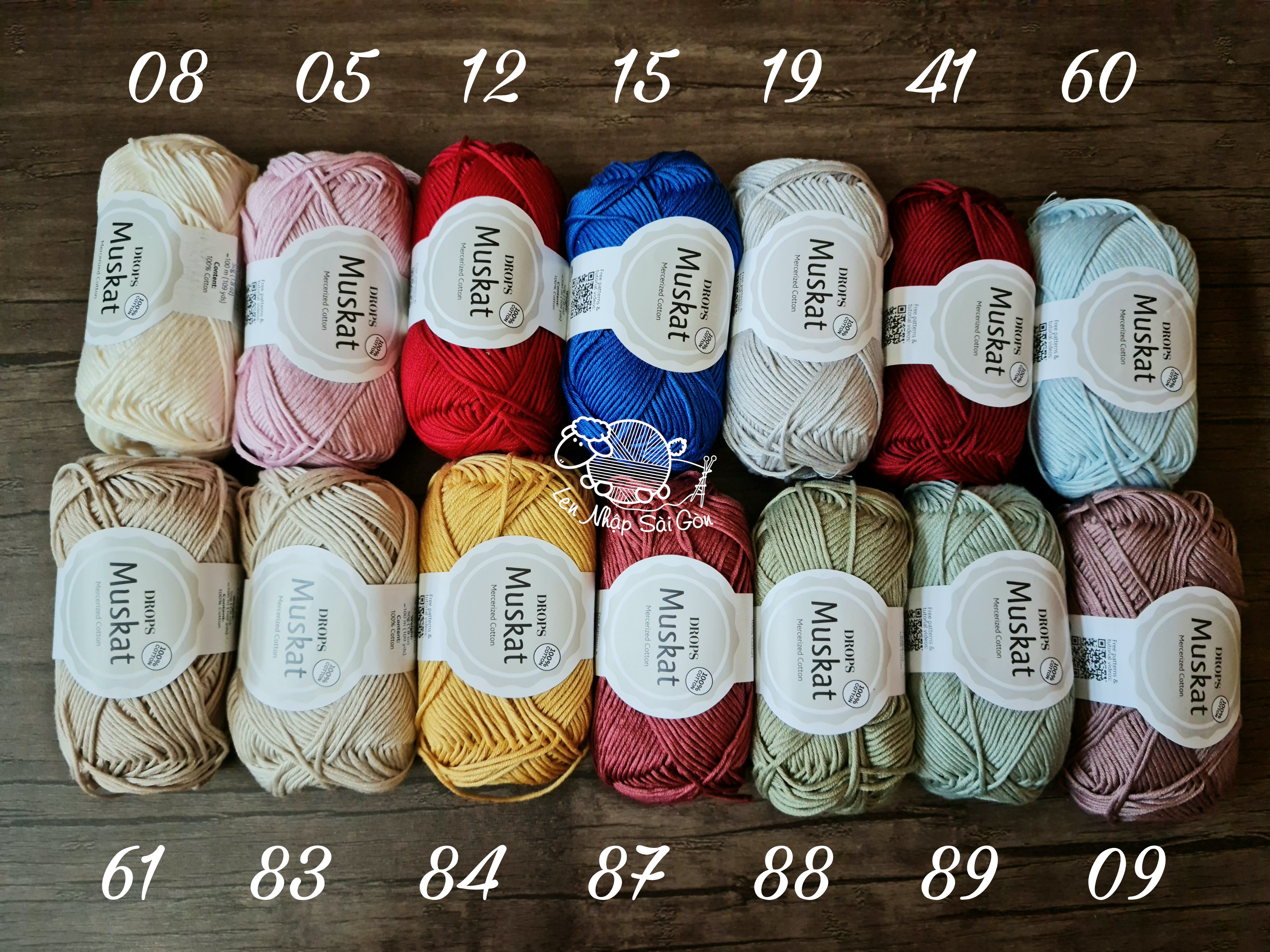 Sợi Xuân Hè Cotton Drops MUSKAT @lennhapsaigon