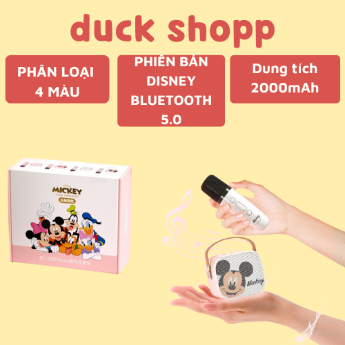 Loa bluetooth karaoke disney land mk 255 mẫu mini hát nhẹ