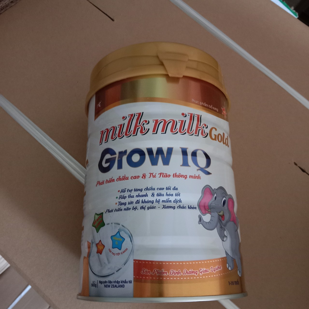 Sữa tăng chiều cao Milkmilk Gold Grow IQ 900g dành cho trẻ từ 1 tuổi trở lên