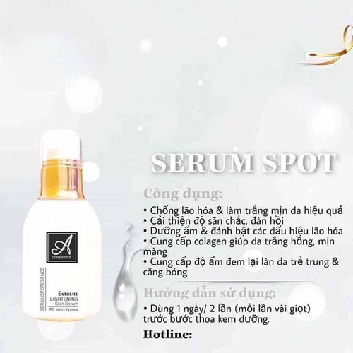 [HÀNG -CTY] SERUM HUYẾT THANH A COSMETIC MẪU MỚI 2020 ( SERUM A)