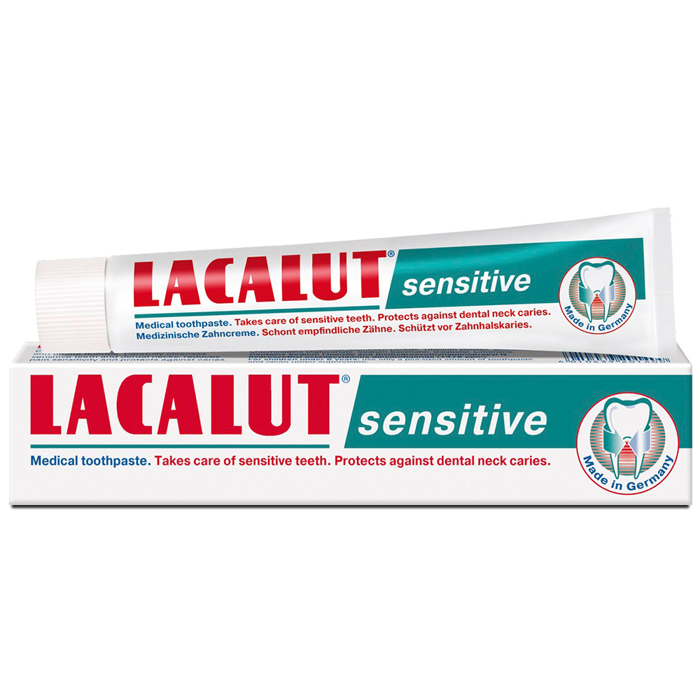 Kem đánh răng Lacalut Sensitive bảo vệ răng, ngừa ê buốt tuýp 75ml Nhập khẩu Đức