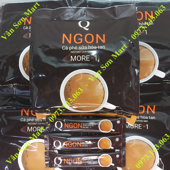04 bịch cà phê sữa Ngon Trần Quang 480g (24 gói dài x 20g)