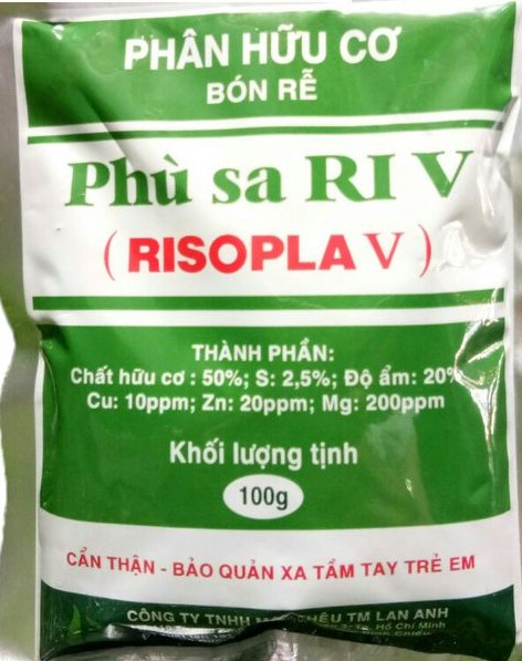Phân bón hữu cơ kích rễ risopla v phù sa ri v 100gr
