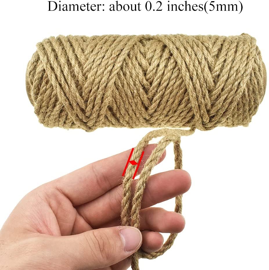 Cuộn 50 mét Dây thừng 5mm dây thừng trang trí, dây đay, làm đồ handmade, decor, trang trí, cào móng mèo