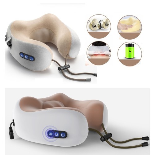 [HCM][ CÔNG NGHỆ MASSAGE MỚI ] Gối Massage Hồng Ngoại Gối Massage Vai Gáy Đa Năng Chữ U Nạp Sạc Công Nghệ Nhật Bản Giá Tốt Bảo Hành Đổi Mới.