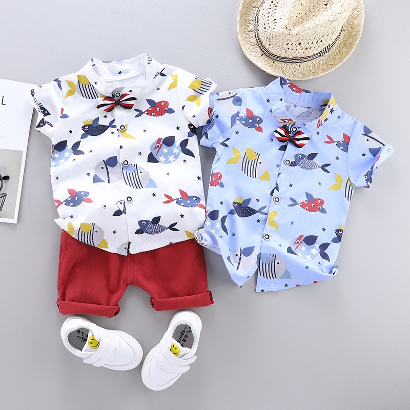 Set quần áo sơ mi bé trai zata kids quần áo trẻ em hàn quốc bé trai cho bé áo sơ mi ngắn tay