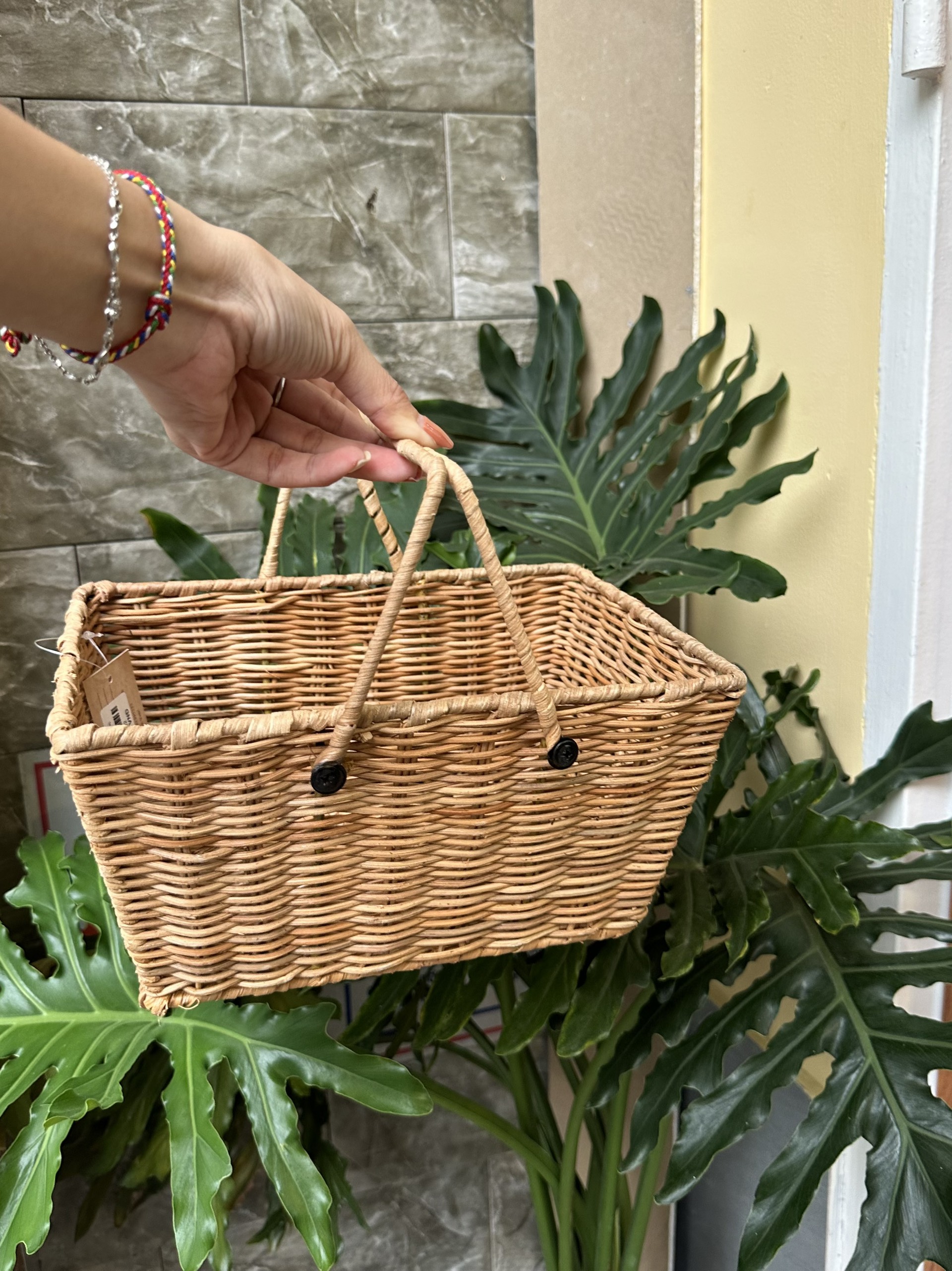 Giỏ picnic đan bằng sợi mây