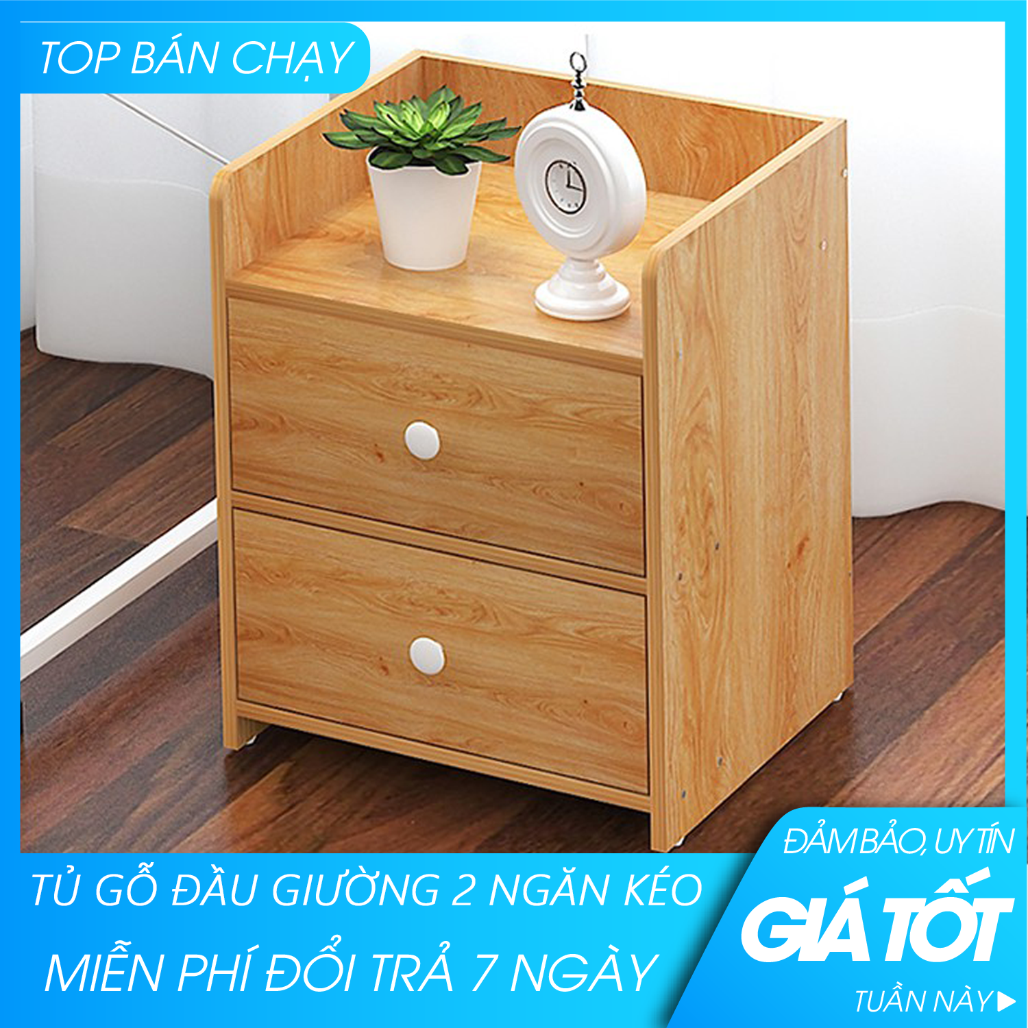 Tủ gỗ đầu giường, tủ gỗ ngăn kéo - Tủ đầu giường - Tủ gỗ để đồ - Tủ gỗ đầu giường 1 ngăn kéo, 2 ngăn kéo - Kệ đầu giường - kệ gỗ 2 ngăn cao cấp- 1 ĐỔI 1 TRONG 7 NGÀY