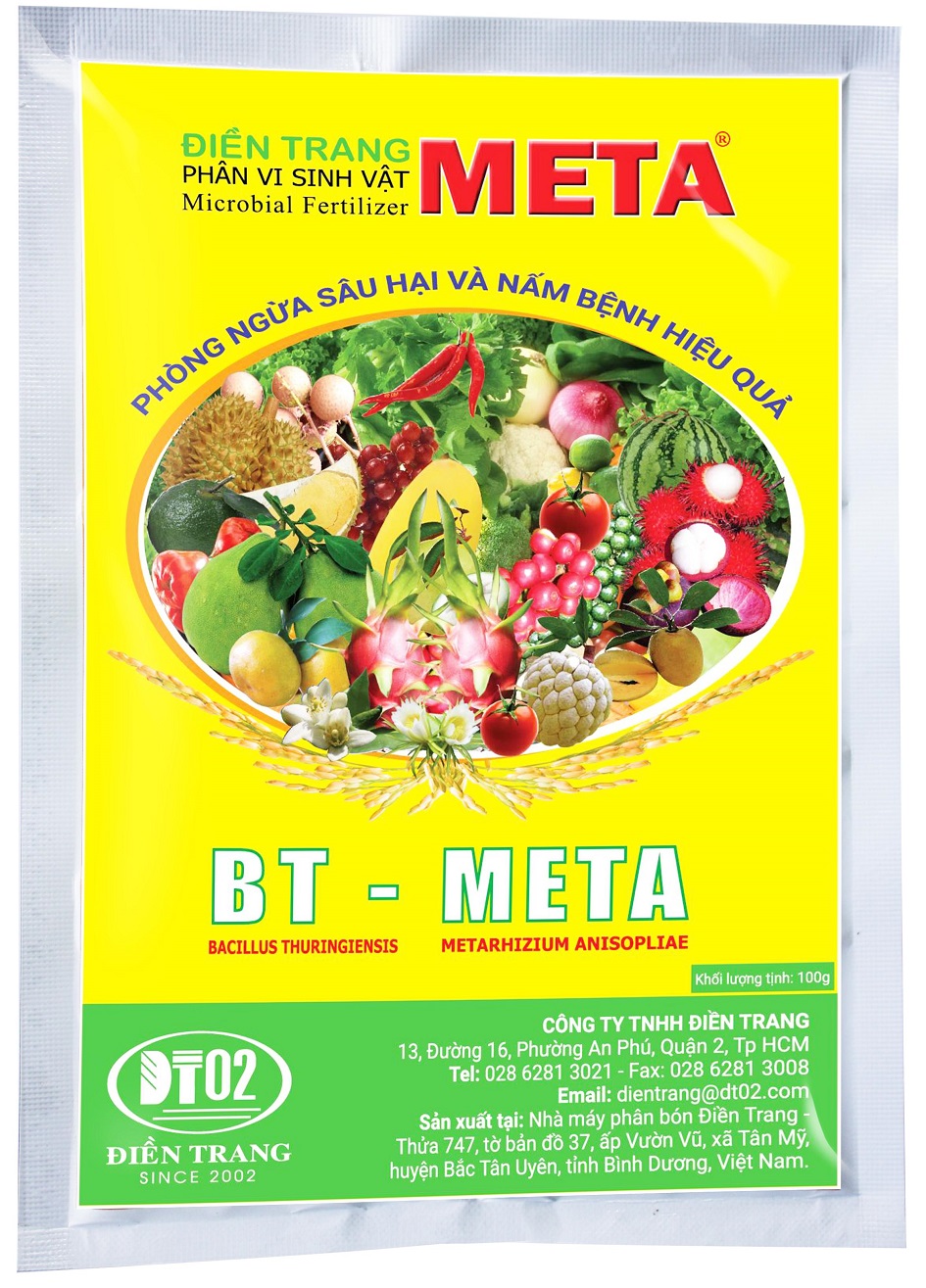 Chế phẩm sinh học meta bt 100gr - phòng ngừa sâu hại và nấm bệnh hiệu quả