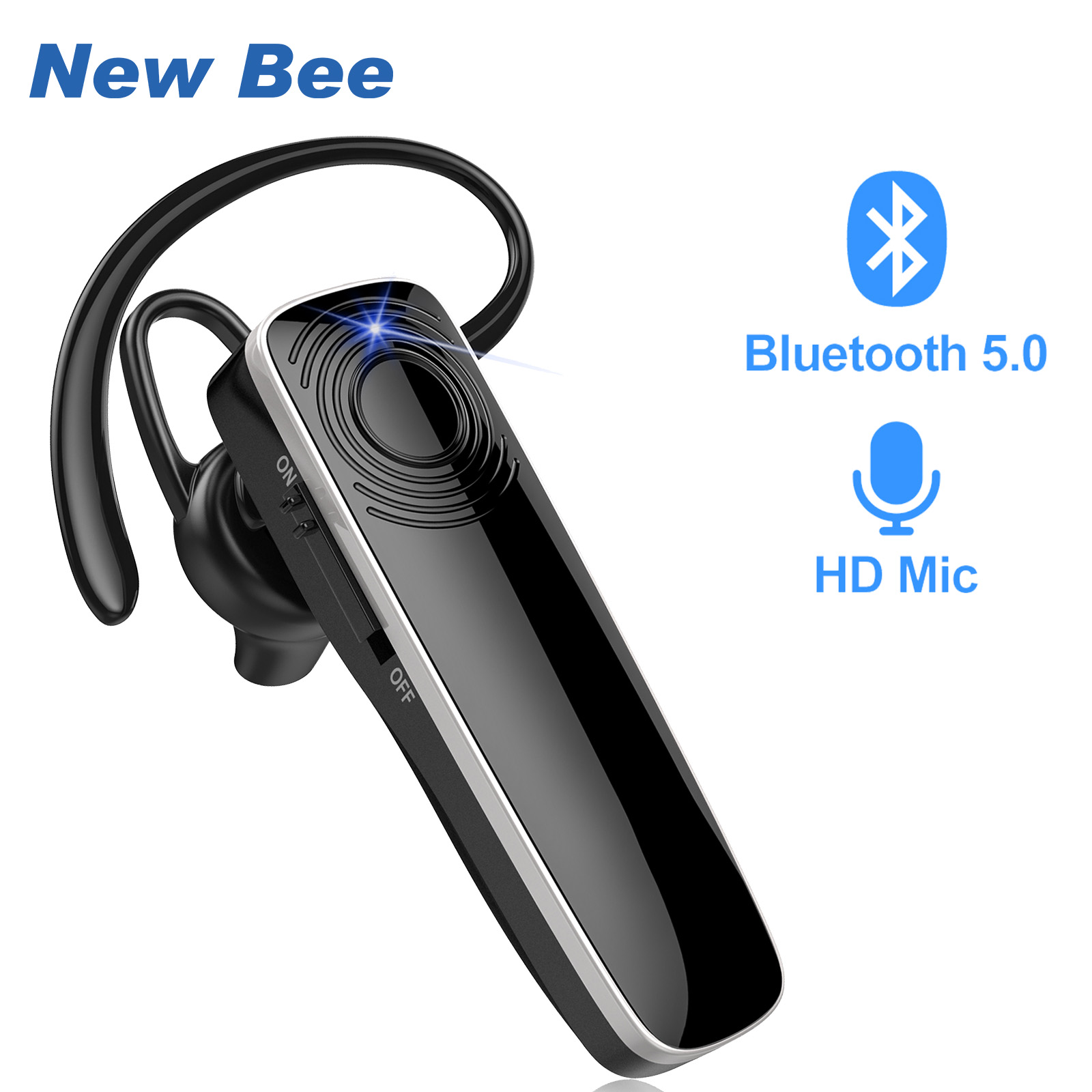 New Bee NB-12 Bluetooth Earphone Tai nghe Bluetooth Kết nối Bluetooth 5.3 Tai nghe Bluetooth rảnh tay Tai nghe không dây phong cách kinh doanh for Android Samsung HTC SONY