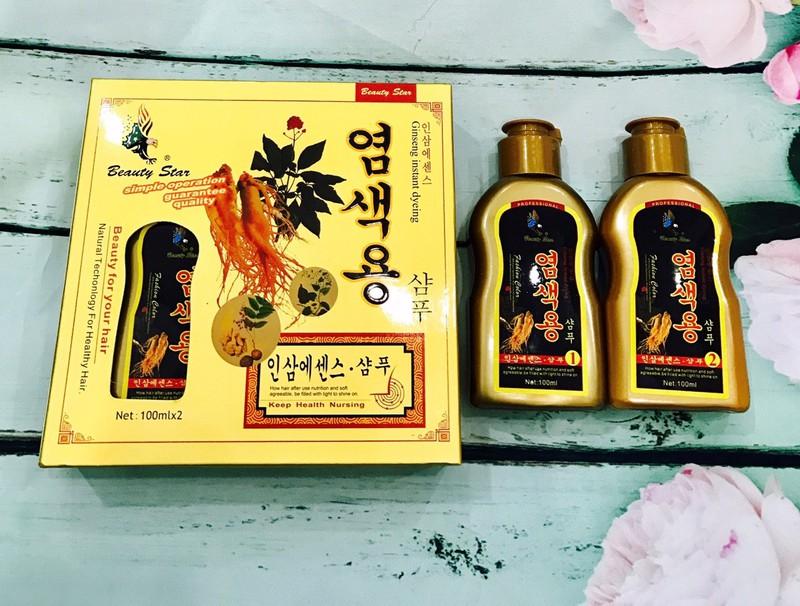 Dầu Gội Đen Tóc Beauty Star nhân sâm hàn quốc