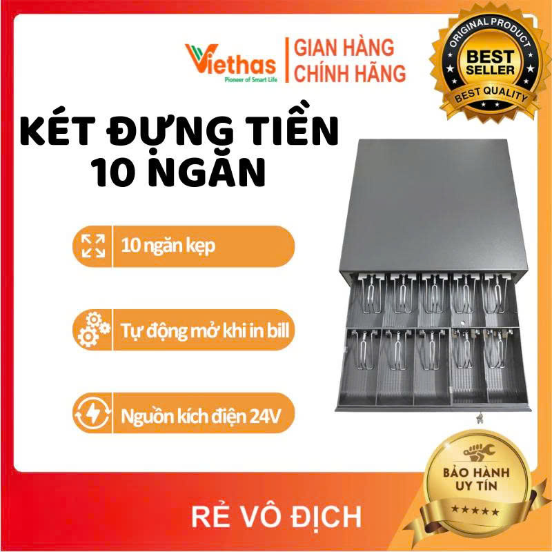 Ngăn kéo đựng tiền, Két tiền thu ngân có 10 ngăn kẹp 410