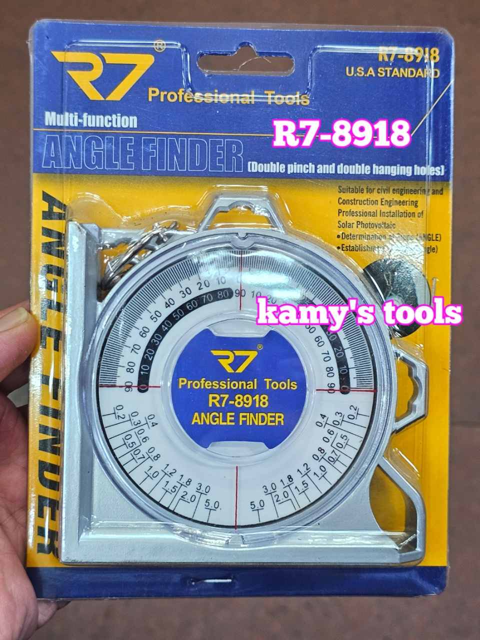 Thước đo góc nghiêng có nam châm r7-8918