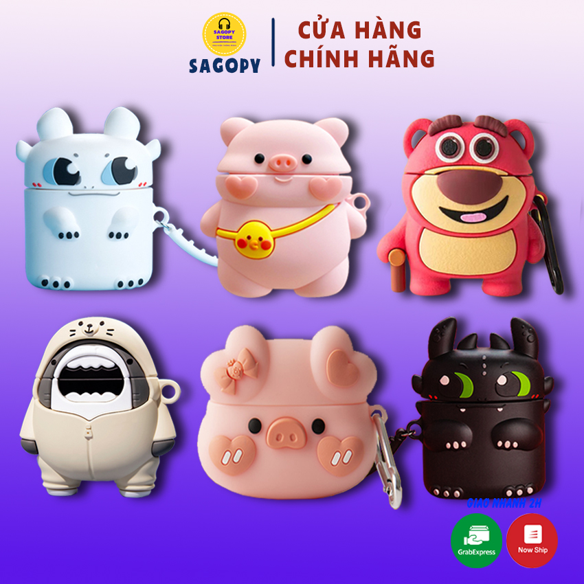 Vỏ ốp Airpod 1/2/i12/i11 tws bảo vệ tai nghe không dây bluetooth, case airpod, hộp đựng tai nghe chống va đập Sagopy