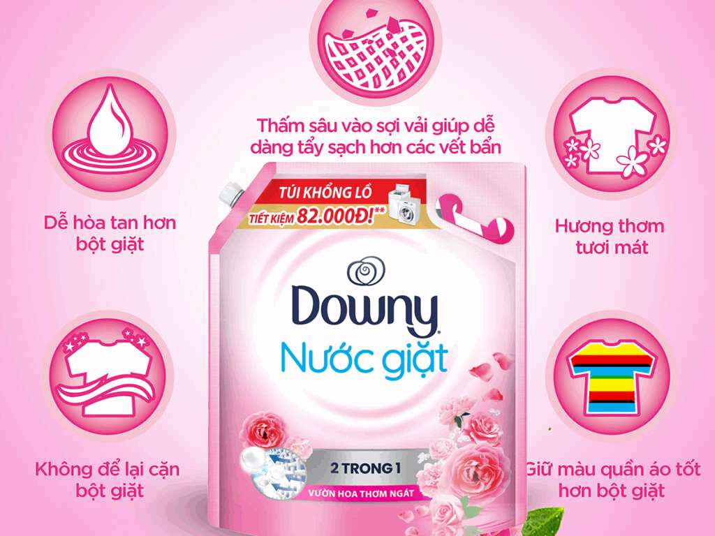 Nước giặt Downy vườn hoa thơm ngát túi 3.05kg